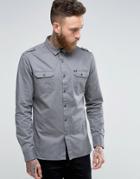 Firetrap Military Shirt - Gray