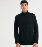 Religion Tall Chunky Knit Sweater With Roll Neck In Black