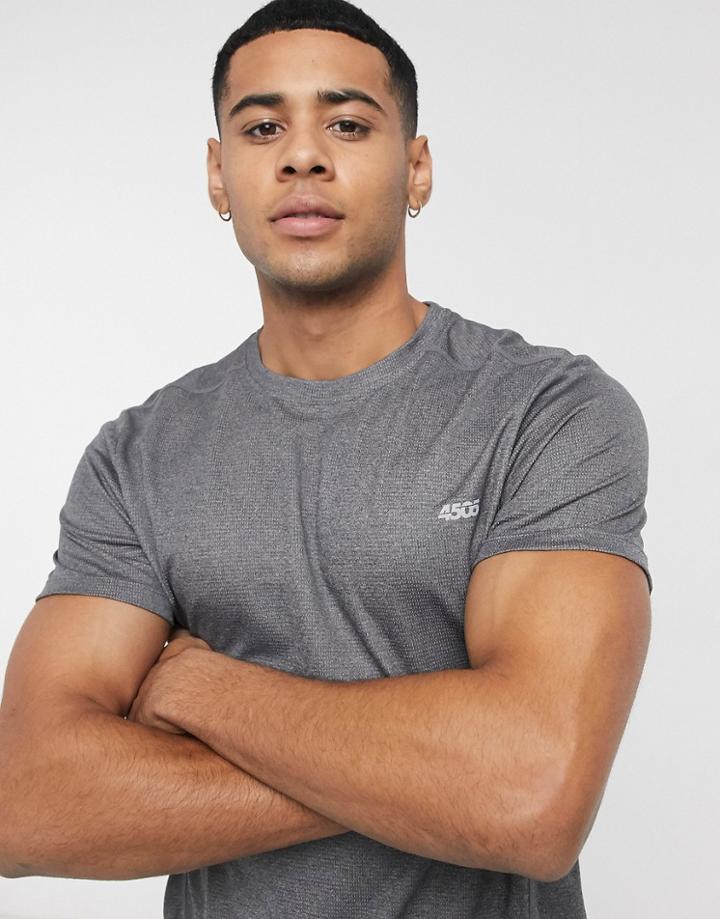 Asos 4505 Icon Training T-shirt With Quick Dry In Grey Marl