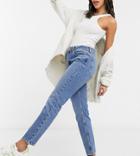 Reclaimed Vintage The 90s Straight Leg Jean In Mid Stone Wash-blues