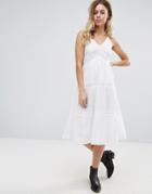 Raga Cut To It Crochet Trim Dress - White
