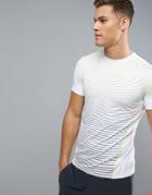 New Look Sport T-shirt With Stripes In White - White