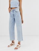 Cheap Monday Recycled Ally Rigid Wide Leg Jeans With Raw Hem-blue