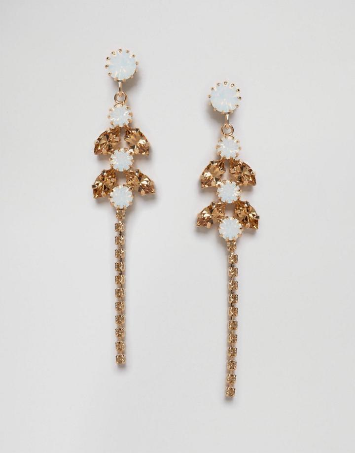 Krystal Swarovski Crystal Lace Drop Earrings - White