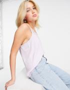 Jdy Cami With Lace Detail In Lilac-purple