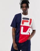 Fila Indo Color Block T-shirt In Navy - Navy