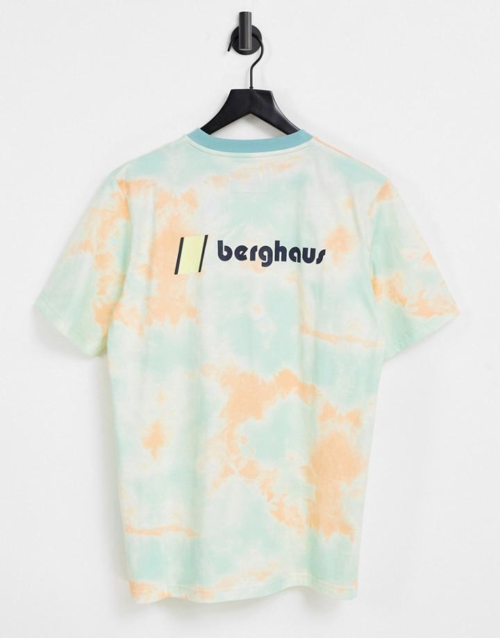 Berghaus Heritage Logo T-shirt In Pink Tie Dye