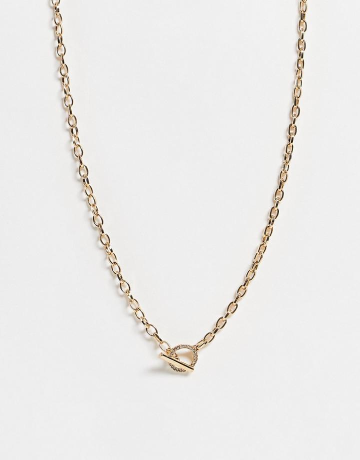 Bloom & Bay T Bar Necklace In Gold