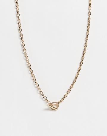 Bloom & Bay T Bar Necklace In Gold