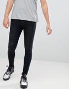 11 Degrees Super Skinny Jeans In Washed Black - Black