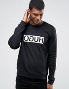 Hugo By Hugo Boss Crew Sweatshirt Box Logo - Black