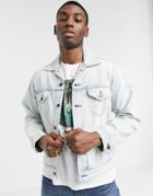 Levi's Vintage Relaxed Fit Denim Trucker Jacket In Aioli Light Indigo Bleach Wash-blues