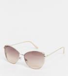 Jeepers Peepers Womens Oversized Cat Eye Sunglasses In Beige - Exclusive To Asos-neutral