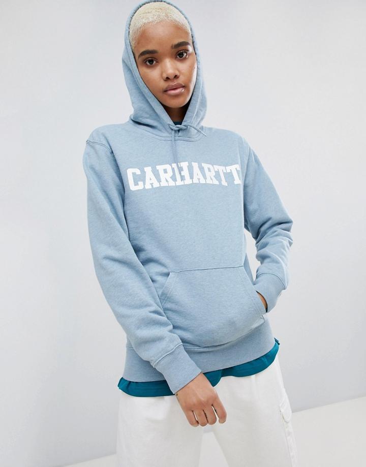 Carhartt Wip Logo Hoodie - Blue