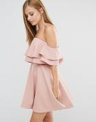 Keepsake Two Fold Mini Dress - Pink