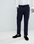 Asos Skinny Tuxedo Suit Pants In Navy - Navy