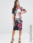 Asos Petite New Floral Printed T-shirt Dress - Multi