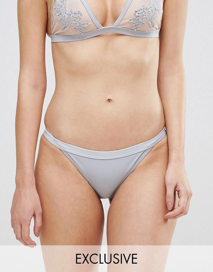 Peek & Beau Applique Bikini Bottom - Gray