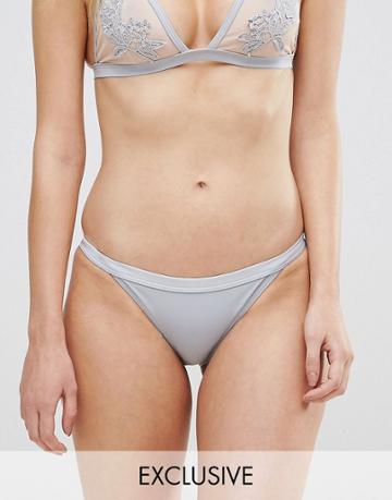 Peek & Beau Applique Bikini Bottom - Gray