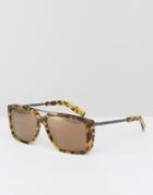 Karl Lagerfeld Square Sunglasses - Brown