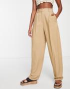 Topshop Mensy Peg Pants In Sand - Part Of A Set-neutral