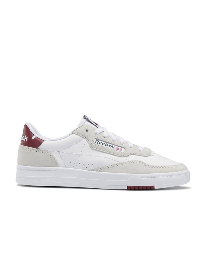 Reebok Court Peak Sneakers In White And Burgundy