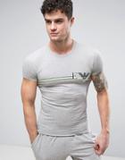 Emporio Armani Logo Crew Neck T-shirt In Muscle Fit - Gray