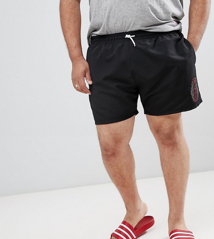Friend Or Faux Plus Swim Short - Black