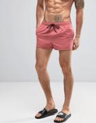 Asos Swim Shorts In Pink Super Short Length - Pink