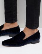 Jeffery West Jung Velvet Dress Slipper - Navy