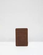 Herschel Supply Co Raven Card Holder In Leather - Brown