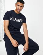 Tommy Hilfiger Lounge Hilfiger T-shirt In Navy-black