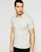 Selected Homme Polo Shirt With Split Neck - Gray