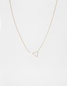 Asos Interlocking Shapes Fine Necklace - Gold