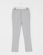 New Look Skinny Suit Pants In Light Gray-grey
