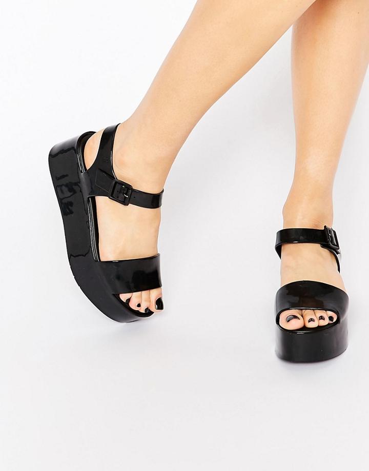 Melissa Mar Flatform Sandals - Black