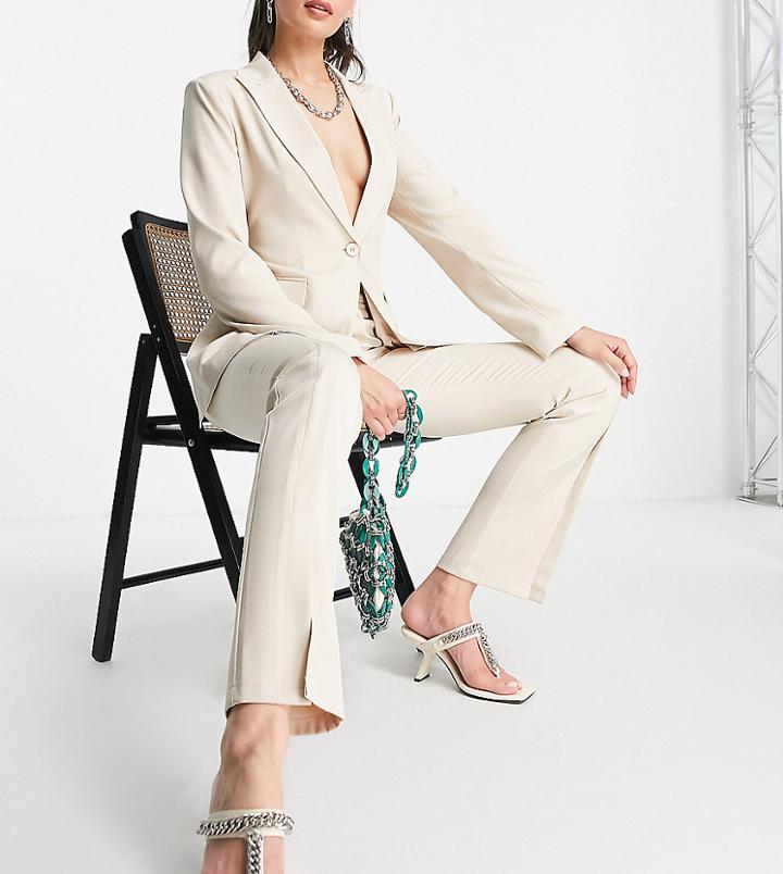 4th & Reckless Tall Tailored Pants In Beige - Part Of A Set-neutral