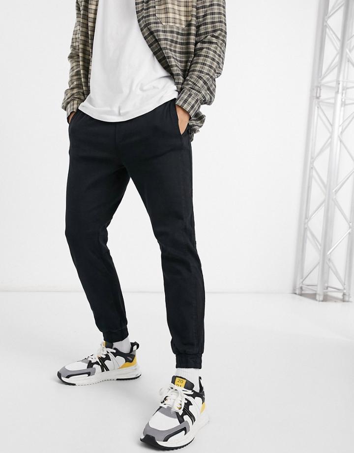 Bershka Slim Fit Sweatpants In Black