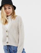 Brave Soul Daisy Crop Cardigan - Cream