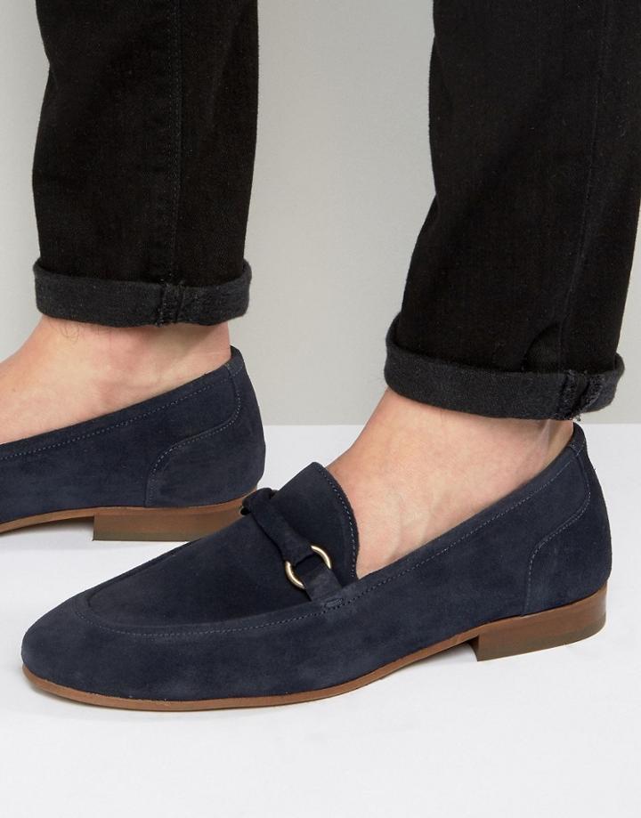 Hudson London Renzo Suede Loafers - Navy