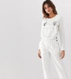 Reclaimed Vintage Inspired Overall In Ecru Wash - White