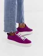 Vero Moda Leather Sneakers-red
