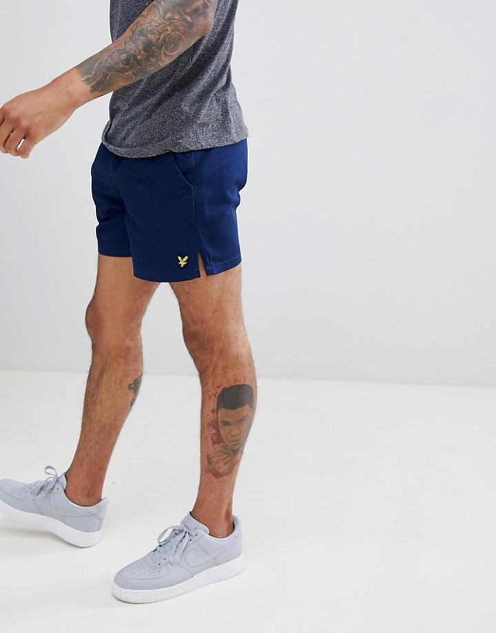 Lyle & Scott Logo Short In Navy - Navy