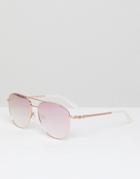 Ted Baker Tb1491 403 Mira Aviator Sunglasses In Rose Gold - Gold