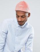 Asos Docker Cap In Pink Cord With Embroidery - Pink