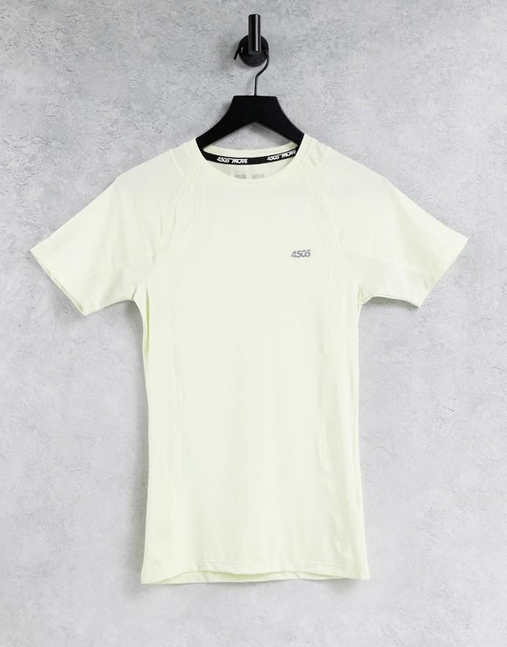 Asos 4505 Muscle Fit Training T-shirt In Polyester - Mgreen