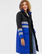 Asos Design Anorak Parka With Reflective Tape-multi