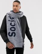Asos Design Super Soft Blanket Scarf With Slogan