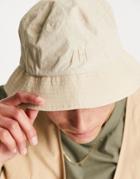Selected Homme Bucket Hat In Nylon Beige-green