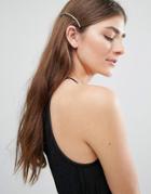 Designb Curved Geo Hair Slide - Gold